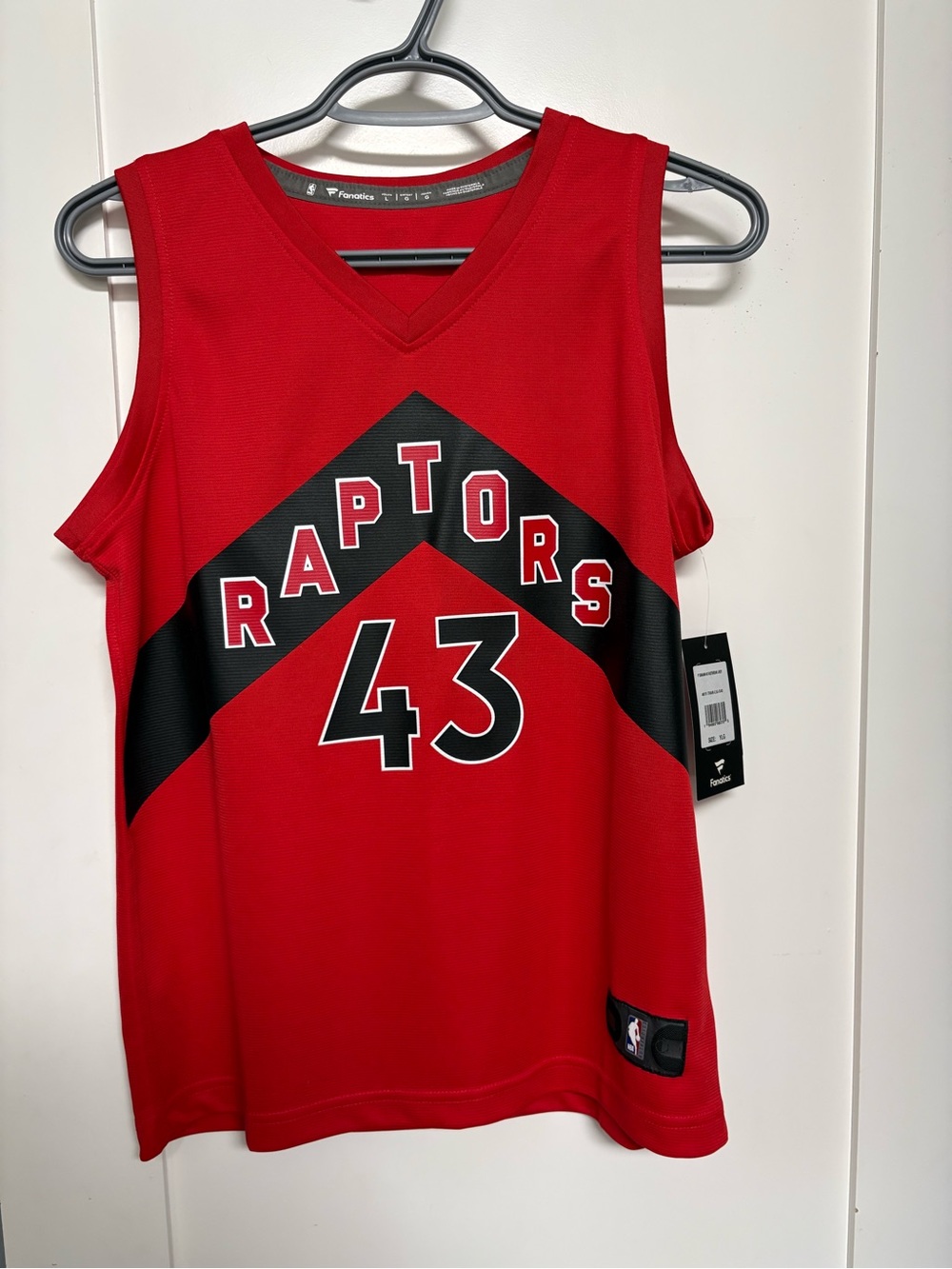 Fanatics Red and Black Toronto Raptors Kids Jersey